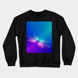 Blue Purple Pixilize Pattern Crewneck Sweatshirt